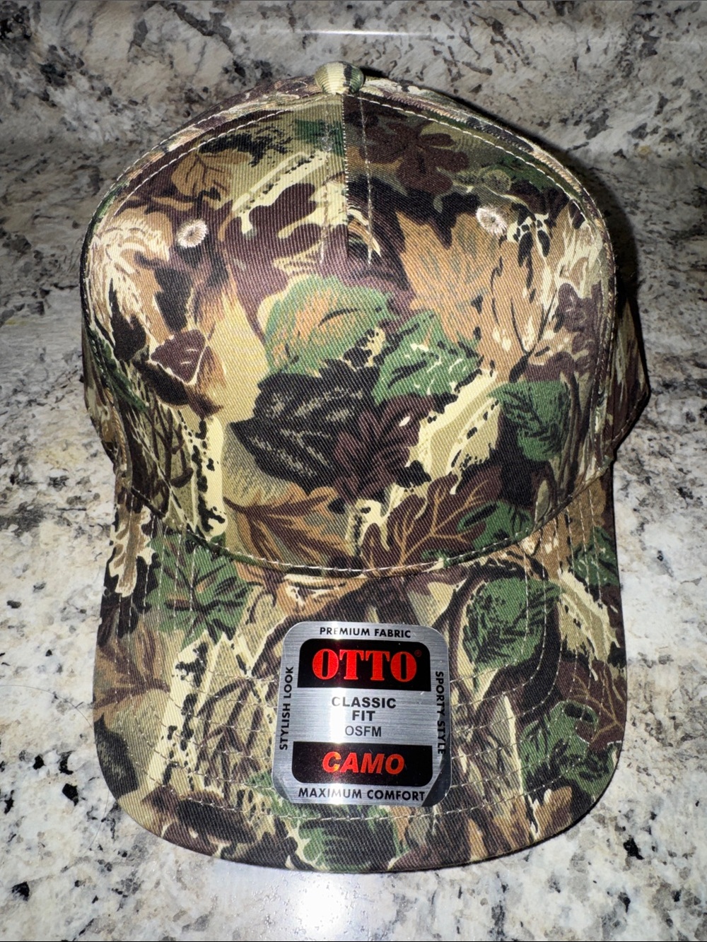 OTTO Green Brown Tan Camo Baseball Cap